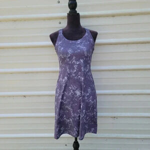 Columbia Racer Back Tank Dress Purple White Stretch Outdoor Design Women’s Sz XS